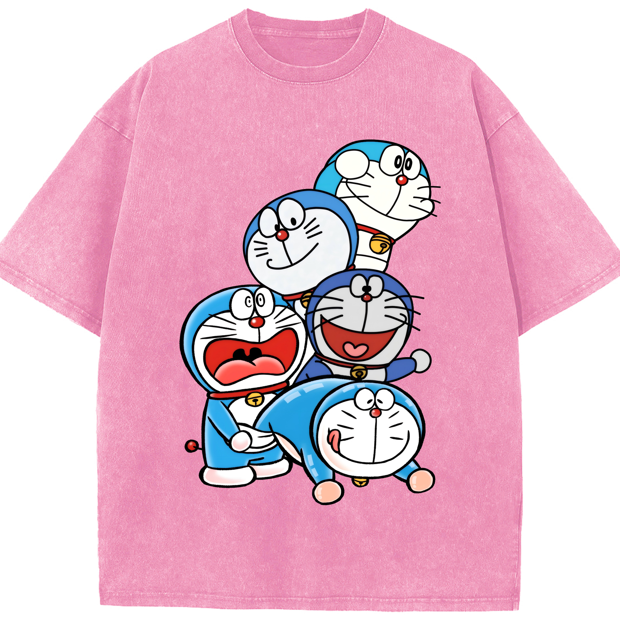（画像用） ドラえもん Doraemon 綿100% ヴィンテージ風 半袖Tシャツ（フロントプリント）